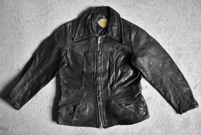 60's style leather jacket outlet