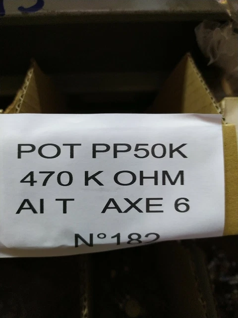 Coppia Di Potenziometri Logaritmici 2x100K Ohm, Asse Da 6mm, NOS, Produzione Francese