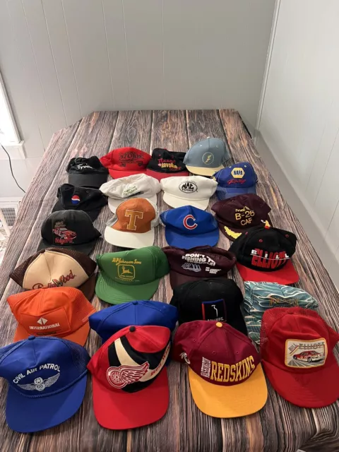 FOR RESTORATION Vintage Hat Cap Lot Trucker Snap Back Strap Mesh Base Ball Men