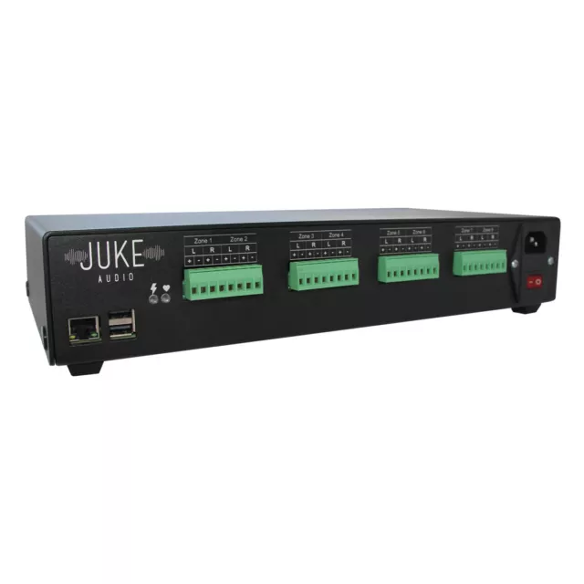 Juke Audio Juke-8 8 Zone Multi-Room Audio Amp with Airplay 2, Spotify, & DLNA