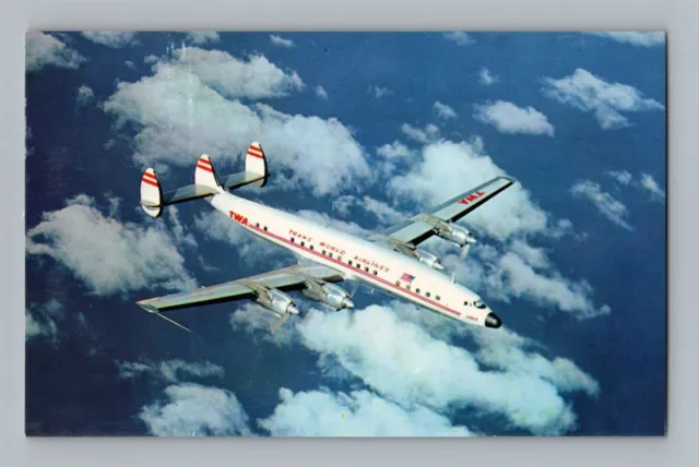 Aviation Airplane Postcard TWA Trans World Airlines Issue Jetstream c1950s AU3