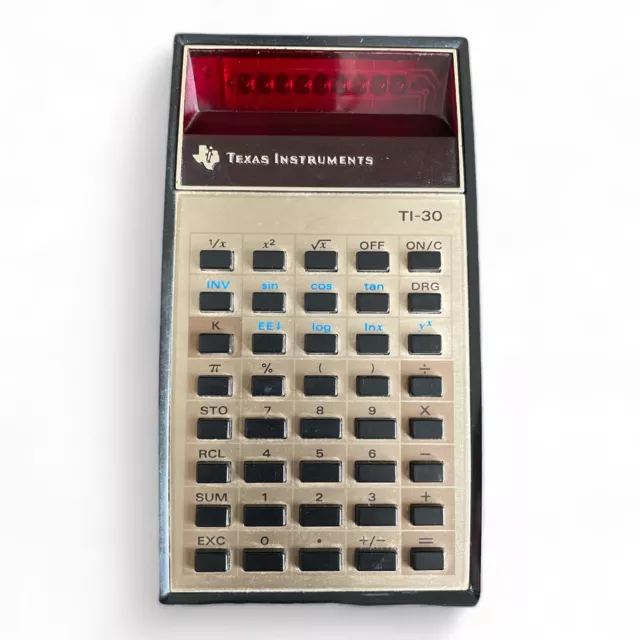 Texas Instruments TI 30 Taschenrechner | Siebensegment LED-Anzeige | Vintage