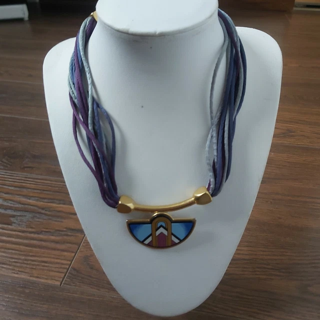 Collier Scarabée Rouge Michaela Frey Plaqué Or - Bijou Occasion, Pierre Dorée, Style Ethnique