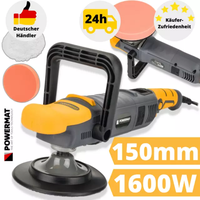 Poliermaschine Auto Polierer Poliergerät Schleifmaschine Zubehör Set 1600W