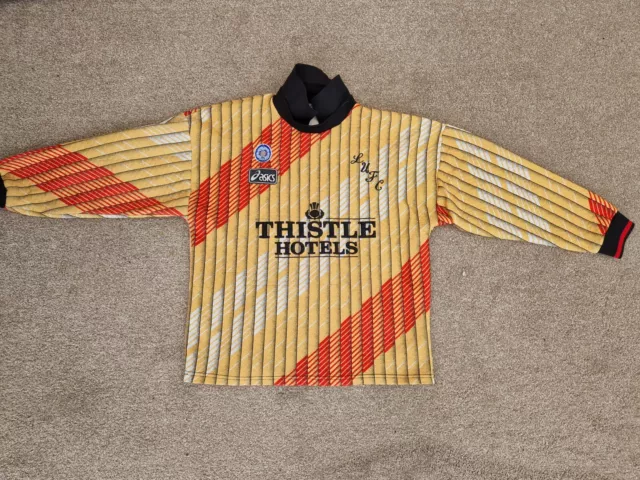 Vintage Leeds United 1995-1996 Mens Small S Gk Goalkeeper Football Shirt Asics