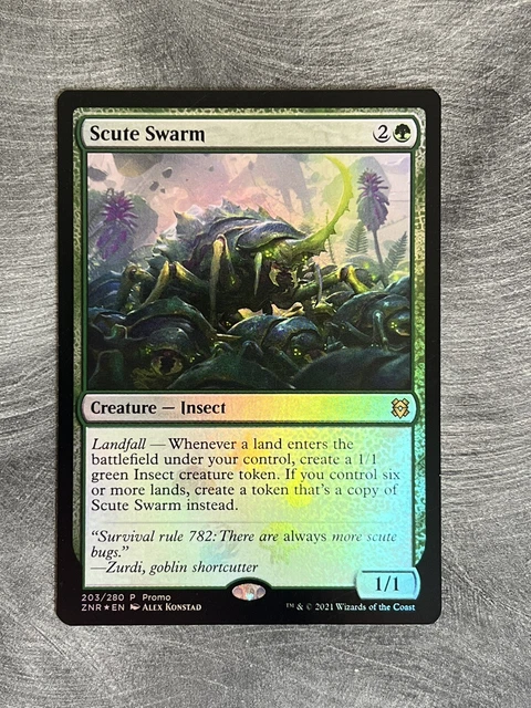 Scute Swarm 1x FOIL ZNR MTG Zendikar Rising Rare MINT green Scute Swarm 1x FOIL ZNR MTG Zendikar Rising Rare MINT green