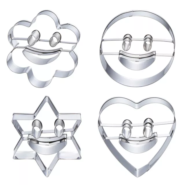 4 Pcs Poached Egg Rings Star Cookie Vegetable Shaper