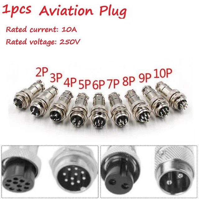 Câble de prise de connecteur d'aviation GX162345678910 pour des connexions effi