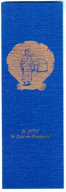 Christian Catholic Bookmark St Just in Roseland Cornwall Cornish Souvenir Gift