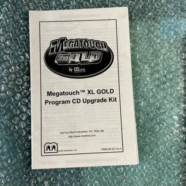 MEGATOUCH XL gold cd upgeade MERIT    original video game machine  manual
