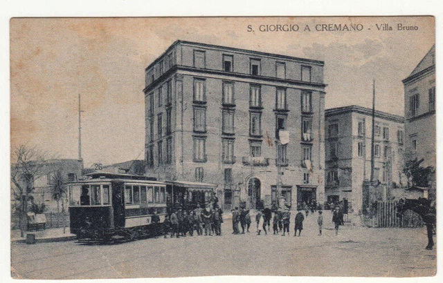 23-24144 - Napoli Giorgio Cremano - Villa Bruno Con Tram Viaggiata 1929