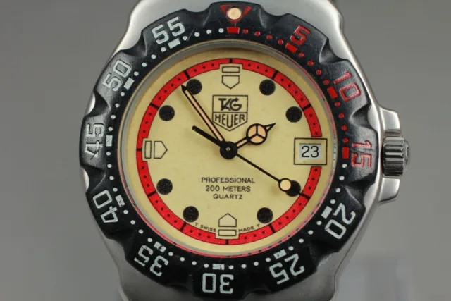 [Exc+5] TAG HEUER Formula1 371.513 orologio da uomo con quadrante crema al...