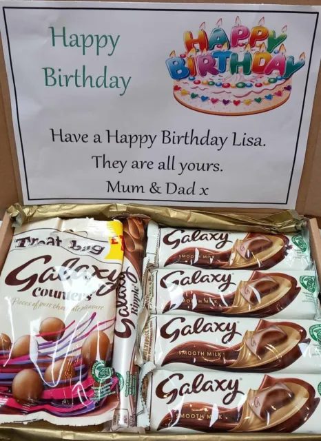 Personalised GALAXY Chocolate Box Hamper Selection Birthday Christmas Gift Treat