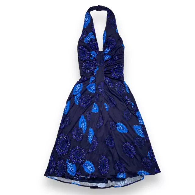 Versace Collection Blue Floral Dress Size 38 XXS  - XS