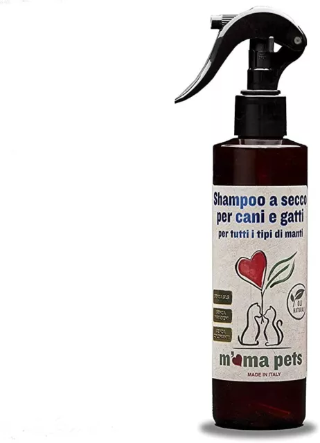 M' MA PETS Shampoo a Secco per Cani e Gatti - Ideale per Un Lavaggio Veloce