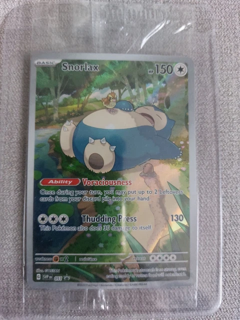 Snorlax SVP EN 051 Pokemon Scarlet & Violet 151 PROMO Card Holo 2023 (SEALED)