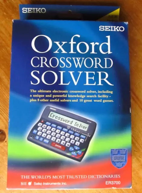 Seiko ER3700 Oxford Crossword Solver LARGE DISPLAY + BOX + MANUAL, TESTED, GWO