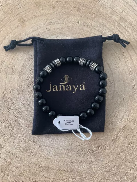 Bracelet NoStrass Onyx et Hématite - Pierres Semi Précieuses - LIVRAISON OFFERTE