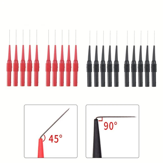 Aiguilles De Test électrique - Sondes Perçage Fil 0,7 Mm, Crochet De Serrage, Pour Diagnostic Auto, électronique - 9