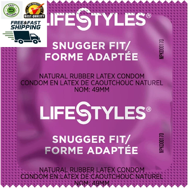 100 LIFESTYLES SNUGGER Fit Condoms; Tighter Shape for Maximum