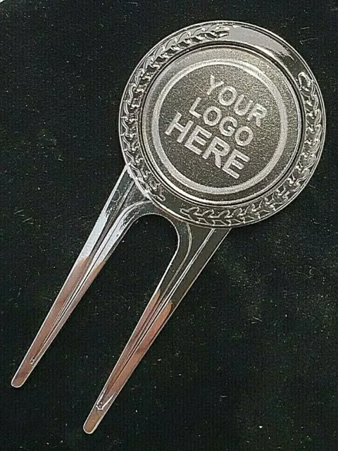 Golf Ball Marker Divot Tool ENGRAVED & PERSONALISED WITH YOUR LOGO Golfers gift