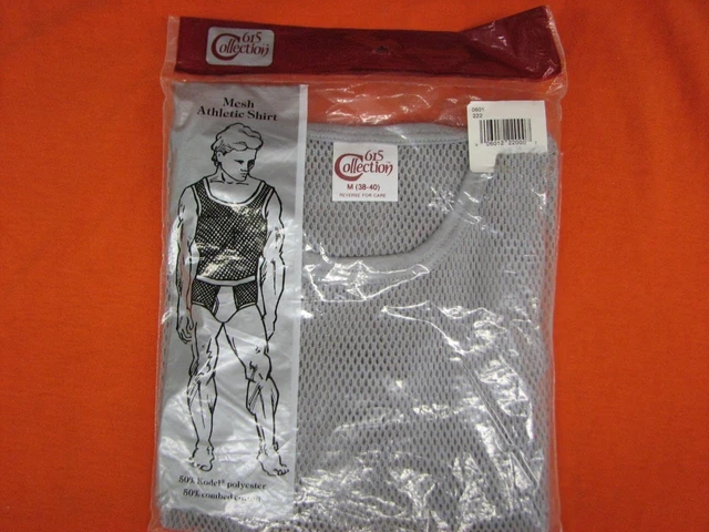 Vintage underwear 615 Collection men's mesh athletic shirt size 38-40 USA  made