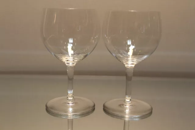 Two (2) Signed Baccarat Crystal Montaigne Non Optic 4 7/8 Inch Port Wine Glass