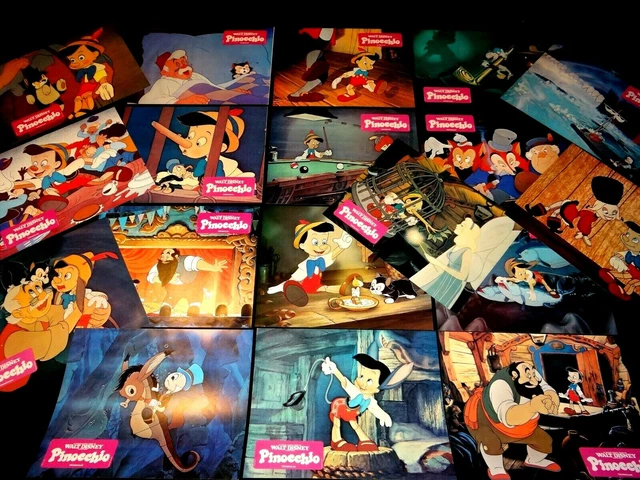 PINOCCHIO RARE jeu complet 18 photos cinema lobby cards walt disney EUR ...