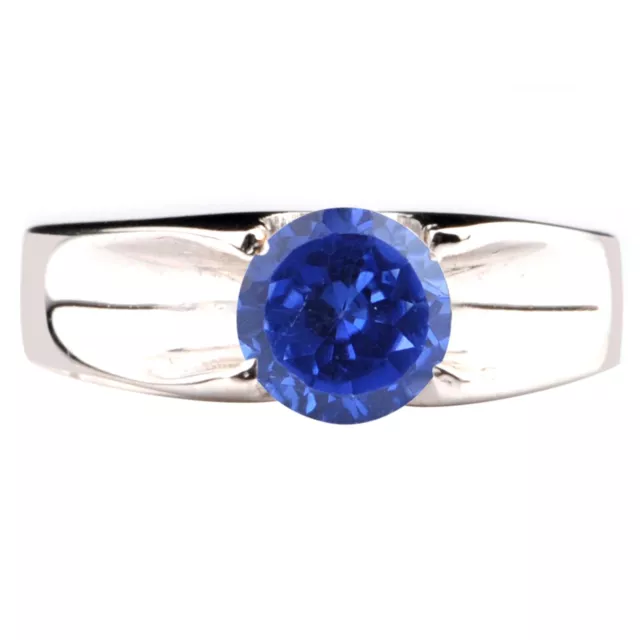 1.50CT ROUND SHAPE 100% Natural Blue Tanzanite Women's Ring In 14KT ...