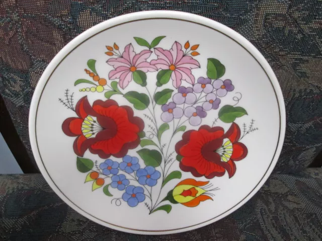 Kalocsa Hand Painted Porcelain Decorated Beautiful Wall Plate 7 1/2"