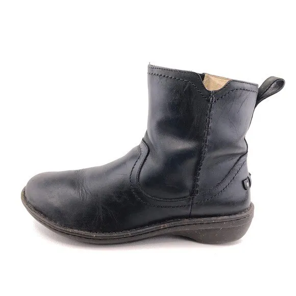 UGG NEEVAH ZIP Ankle Winter Boots Womens Size 10 EUR 41 Black Leather ...
