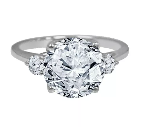 2.50CT Coupe Ronde Moissanite Bague Solitaire Fiançailles 14k Plaqué or Blanc