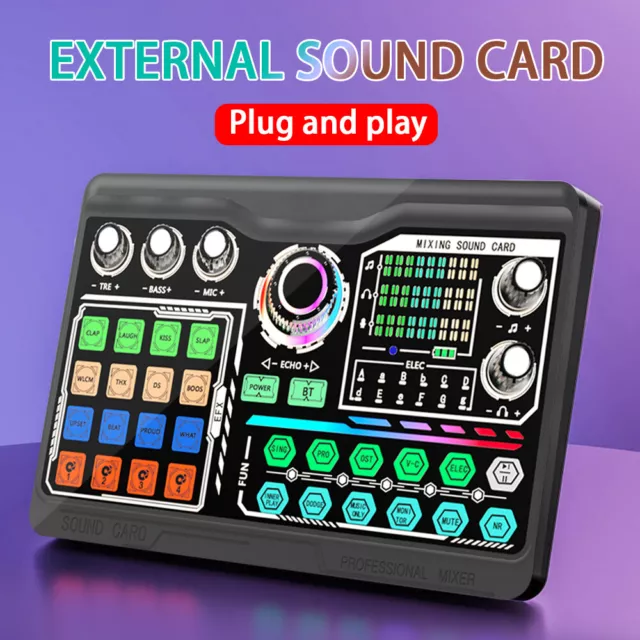 Mixer Audio Interface with DJ Mixer Live Sound Card Effects and Voice Changer