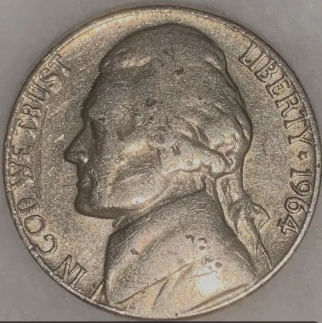 1964 Jefferson D Nickel Rare Error