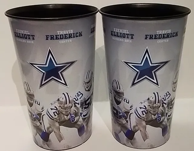 SET OF 2 Dallas Cowboys Tumbler Stripes Stadium Cup 32oz USED ONCE