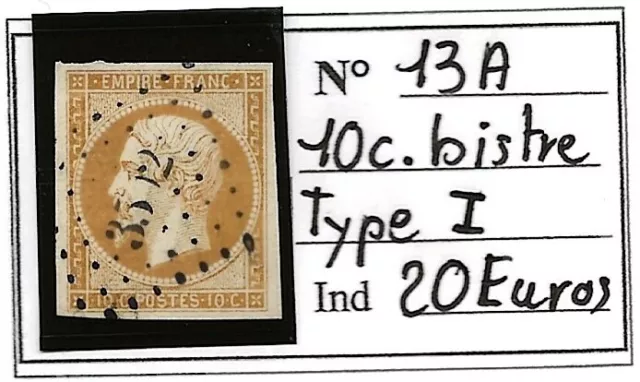 France Empire 10c. Bristre Type I, N°13 A - oblitéré PC