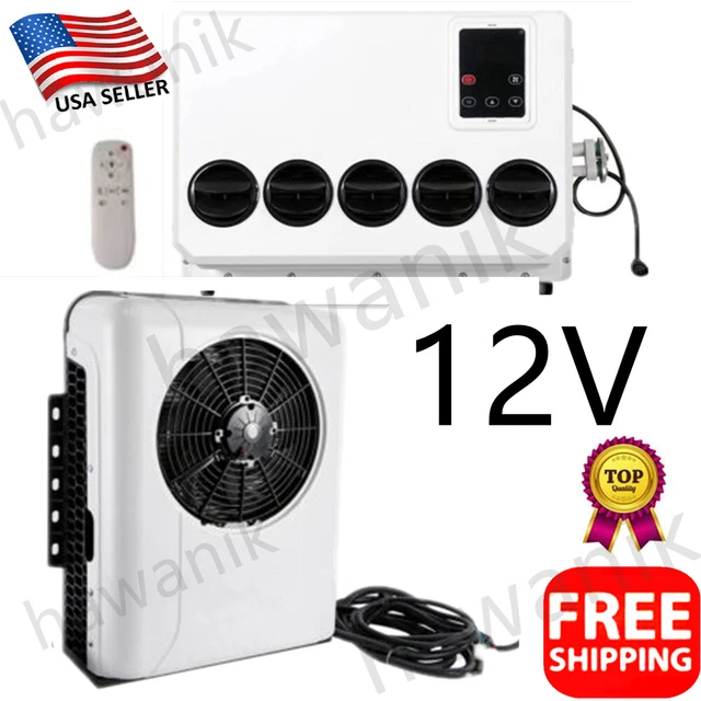 12000 BTU 12V Truck Cab Air Conditioner Split AC Fits Semi Trucks Bus