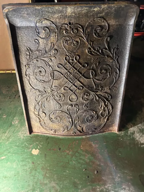 Antique Ornate Cast Iron Fireplace Summer Cover