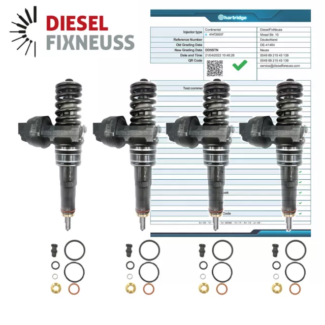 VW Passat 3BG Golf A3 1,9TDI 4x Pump Nozzle Item Bosch 0414720037, 038130073AJ