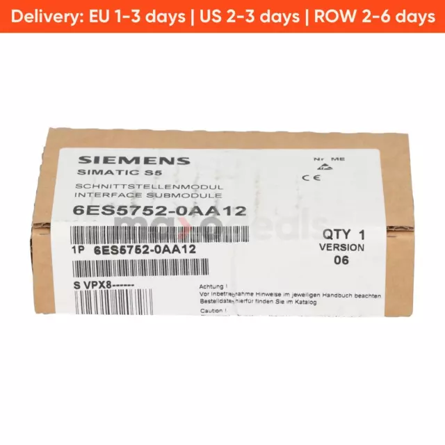 Siemens 6ES5752-0AA12 Simatic S5 Interface module New NFP Sealed