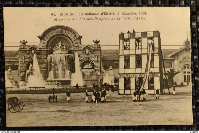 Ancienne CPA Marseille – Exposition Electricité, Château D'Eau, Fête De Nuit (13)
