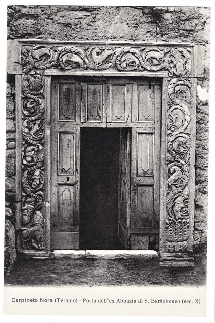 Abruzzo - Pescara - Carpineto Nora - Portale Abbazia S. Bartolomeo - F.p. - 1913