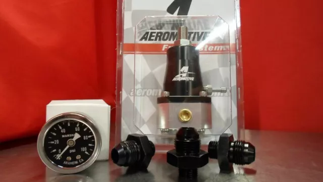 Aeromotive Regulator & GAUGE & FITTING Kit (3) 6-AN TO 8-AN 13129