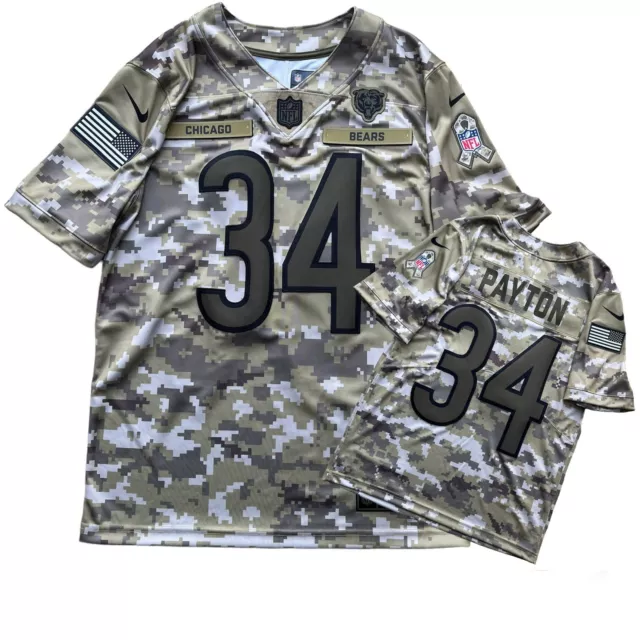 NFL Chicago Bears #34 PAYTON Salute to Service limitiert Nike Camouflage Camouflage Camouflage - S