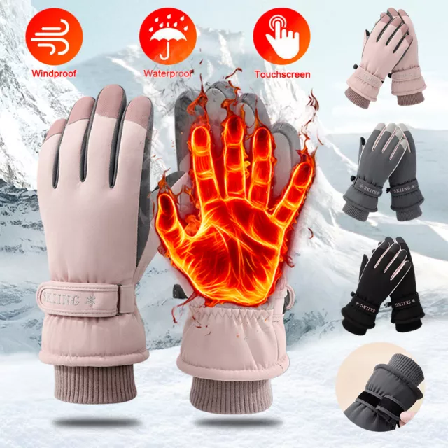 Damen Fleece Ski Handschuhe Fahrradhandschuhe Warme Winterhandschuhe Touchscreen