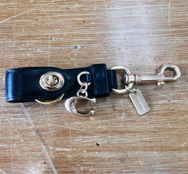 Personalised Black Leather Key Ring - Any Message | Make It Your Way