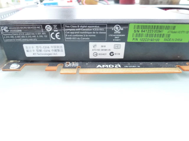 2 Cartes Graphiques ATI Radeon 5770 1Go DDR3 Pour Mac - VGA/DVI, Occasion