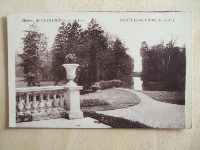 Cpa Asnieres Sur Oise (95) Chateau De Royaumont - Le Parc