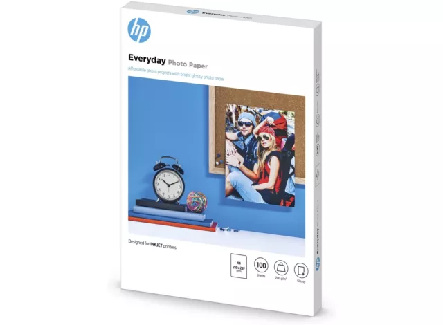 Papier photo A4 brillant HP Everyday - 100 feuilles