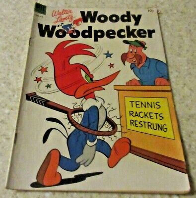 Woody Woodpecker 19 (VG/FN 5.0) 1953 Tennis Racket cover! 30% off Guide!